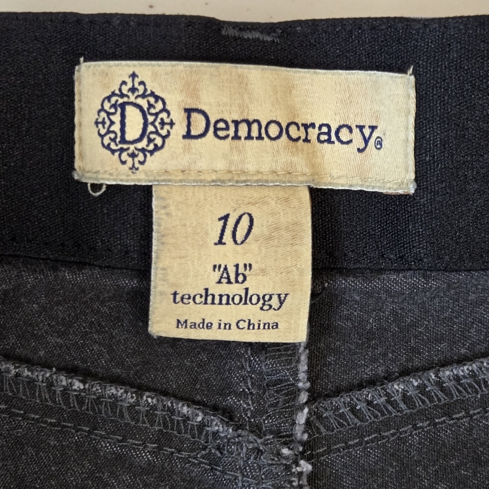 Democracy Charcoal Gray "Ab"technology Jeans Size 10 - Picture 2 of 10